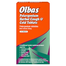 Olbas Pelargonium Herbal Cough & Cold 21 Tablets