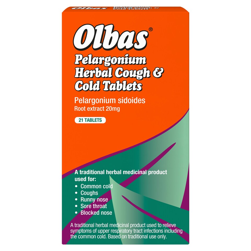 Olbas Pelargonium Herbal Cough & Cold 21 Tablets