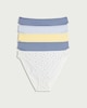 image 1 of F&F 5-Pack Cotton Rich Printed High Leg Briefs in Multi