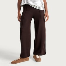 F&F Pleated Wide Leg Co-ord Trousers in Brown