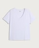 image 4 of F&F V Neck Short Sleeved T-Shirt in White