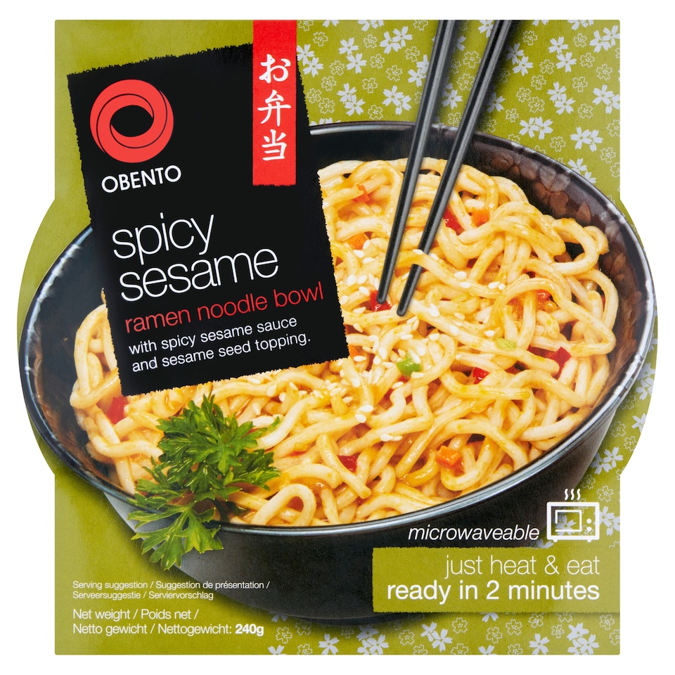 Obento Spicy Sesame Ramen Noodle Bowl 240g