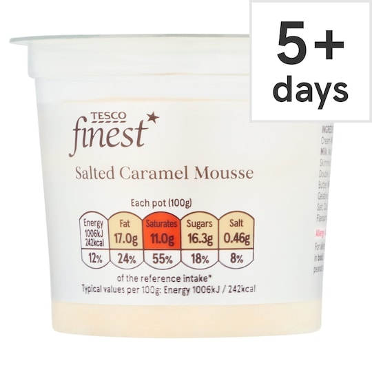 Tesco Finest Salted Caramel Mousse 100G Tesco Groceries