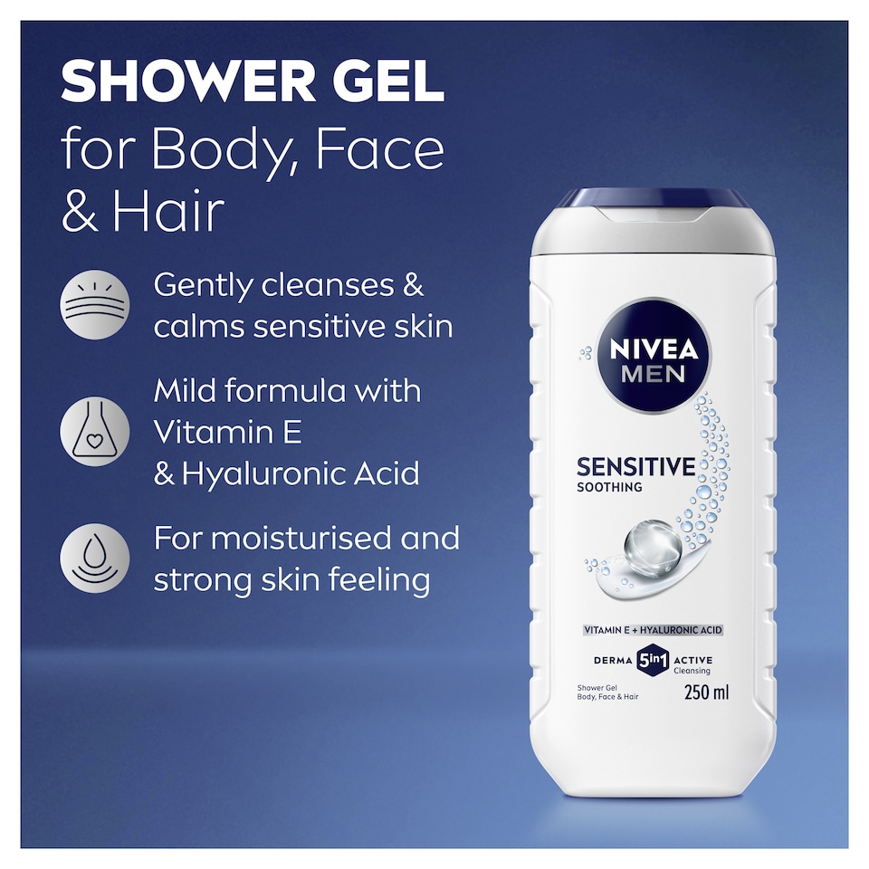 image 1 of NIVEA MEN Sensitive Shower Gel 250ml