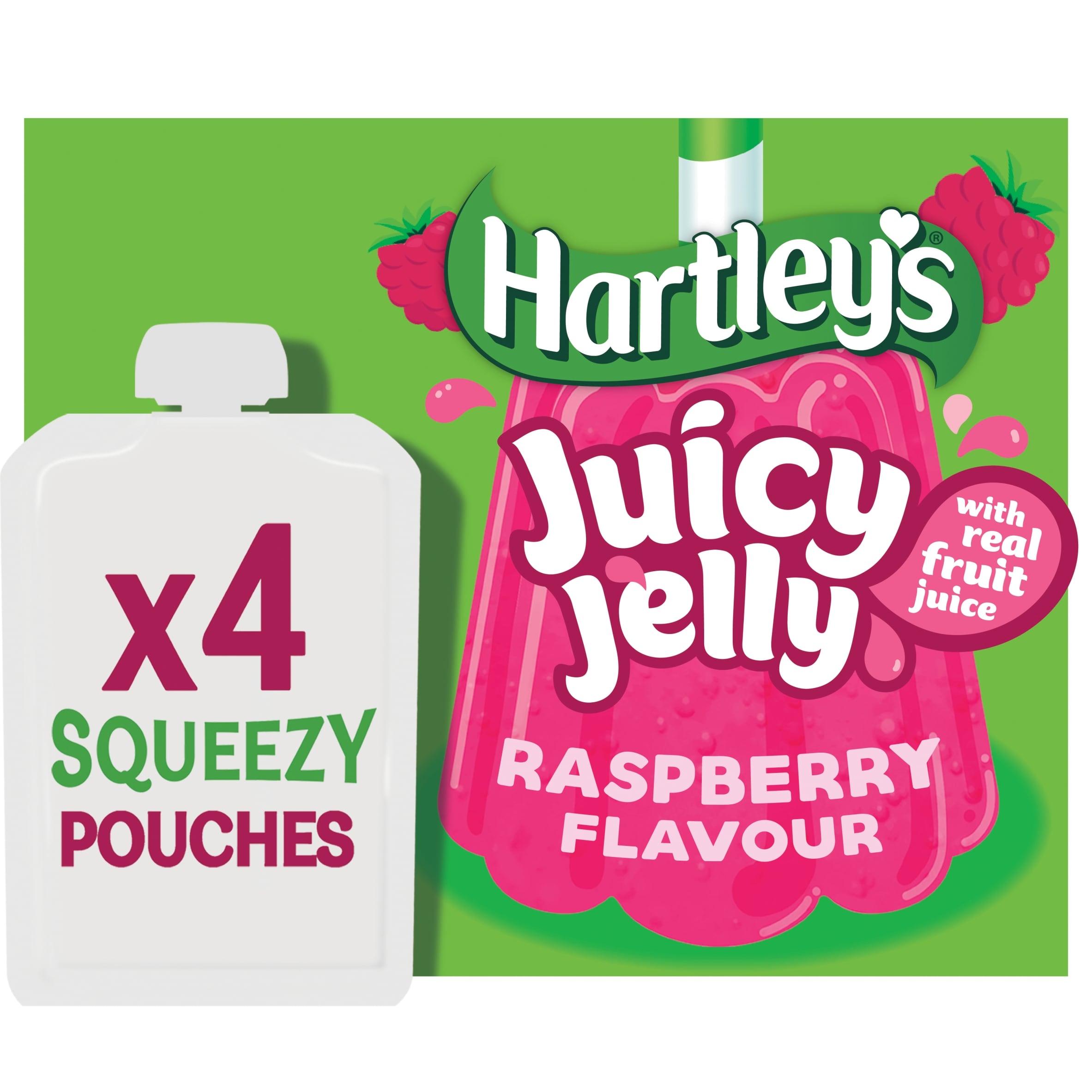 Hartley's Raspberry Jelly Pouch Multipack 4x90g - Tesco Groceries