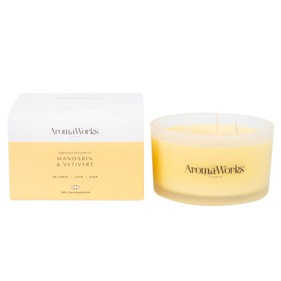 Aromaworks Mandarin & Vetivert Multiwick Candle 390g