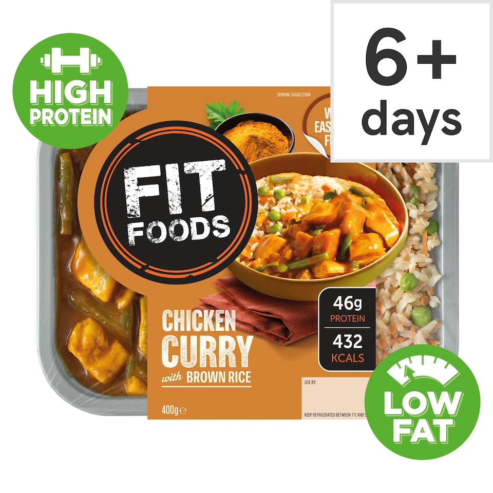 Fit Foods Chicken Curry With Brown Rice 400G