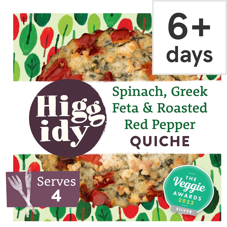 image 1 of Higgidy Spinach Feta Red Pepper Quiche 400G