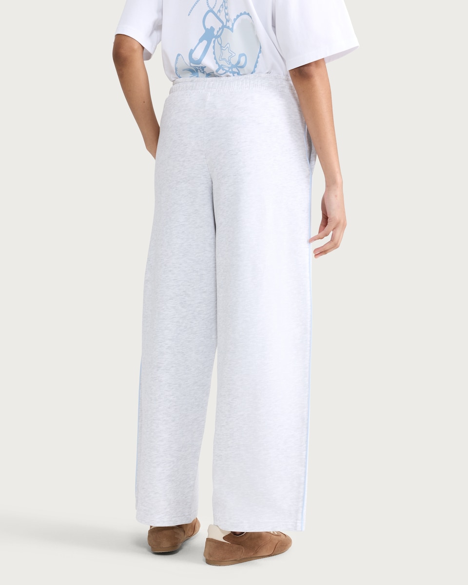 image 1 of OH ME OH MY Cotton Rich Wide Leg Drawstring Joggers in Grey