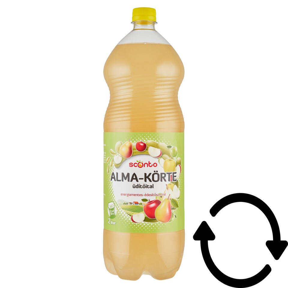 Sconto alma-körte ízű energia- és szénsavmentes üdítőital édesítőszerekkel 2 l