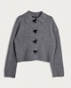 image 5 of F&F Ribbed Knit Bow Fastening Cardigan in Grey