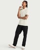 image 2 of F&F Cotton Rich Textured Polo Shirt in Ecru