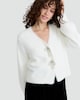 image 1 of F&F Textured Diamanté Bow Cardigan in Cream