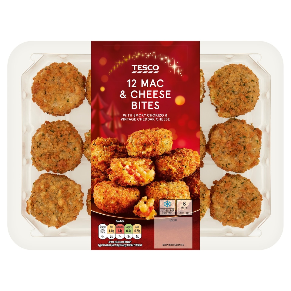 Tesco Mac & Cheese Chorizo Bites 270G