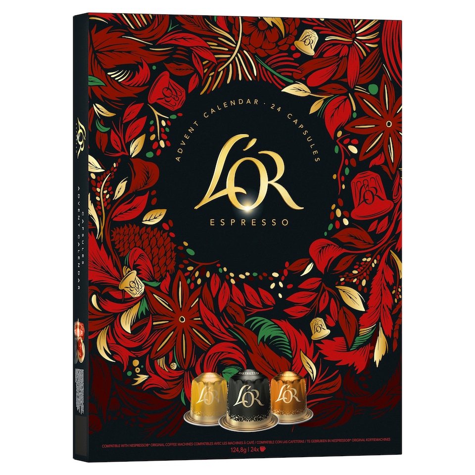 L'OR Espresso Adventi kalendárium őrölt-pörkölt kávé kapszulában 24 db 124,8 g