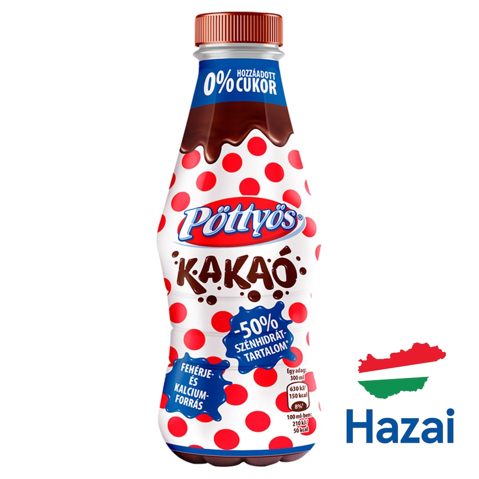 Pöttyös kakaó 0% hozzáadott cukorral 300 ml