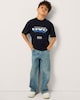 image 2 of F&F Boys Pure Cotton NYC T-Shirt in Navy