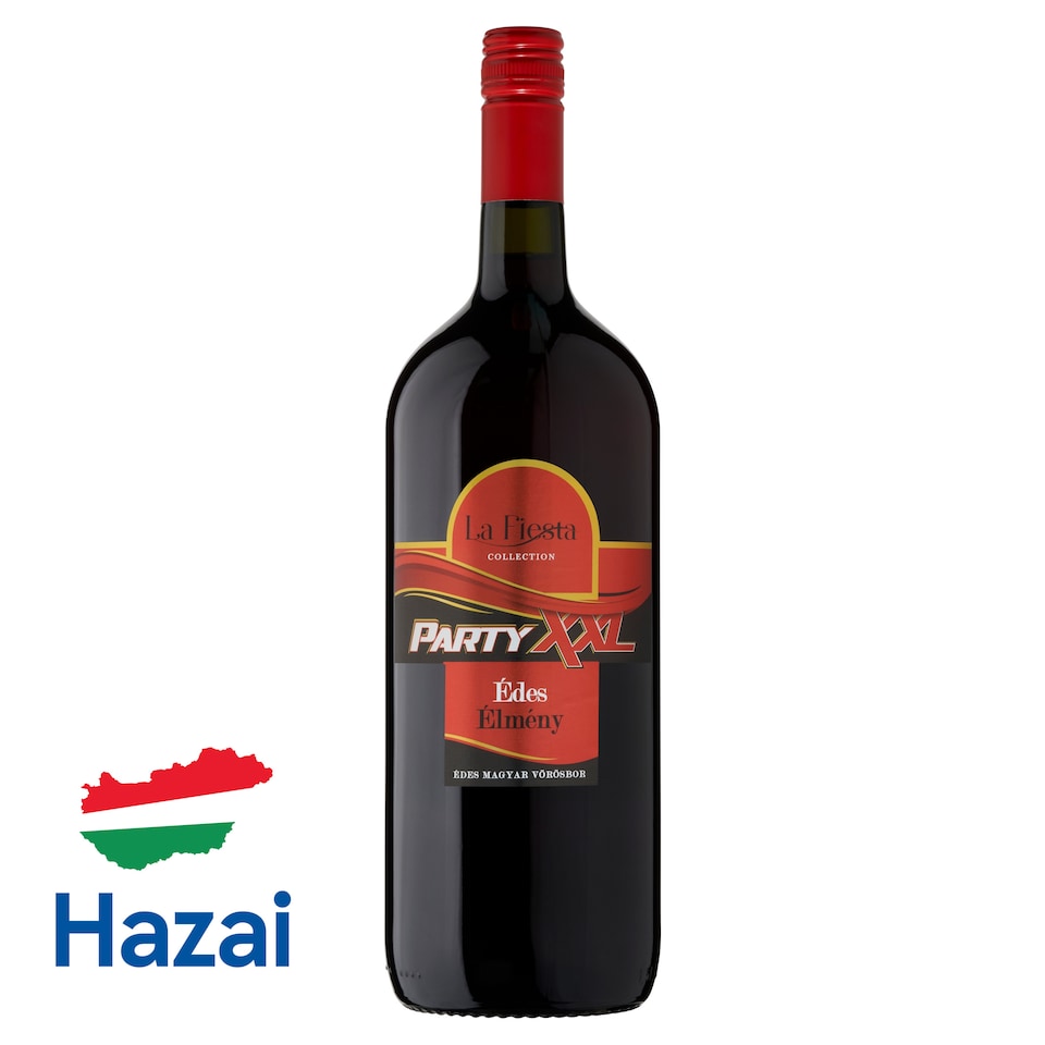 La Fiesta Édes Élmény Party XXL Dunántúli Cuvée édes magyar vörösbor 10% 1,5 l  1. kép