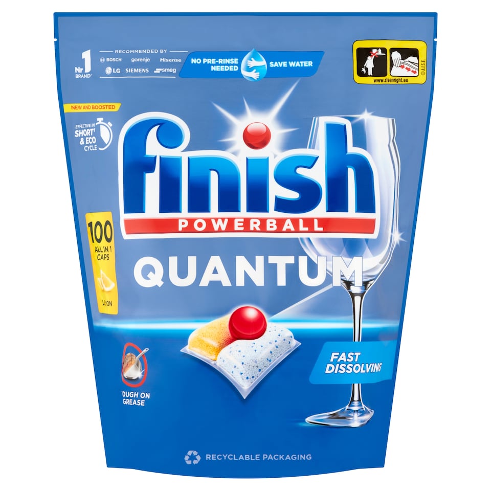 Finish Powerball Quantum Citrom mosogatógép kapszula 100 db 1040 g  1. kép