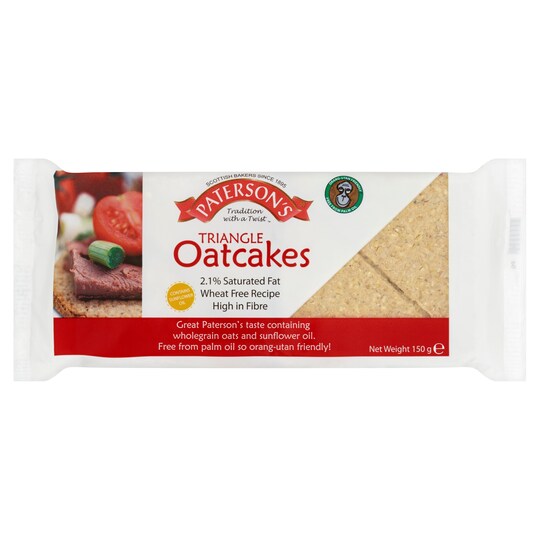 Paterson Arran Triangle Oat Cakes 150G Tesco Groceries