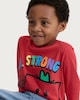 image 2 of Mr Men and Little Miss Mr. Strong Long Sleeved Top in Red