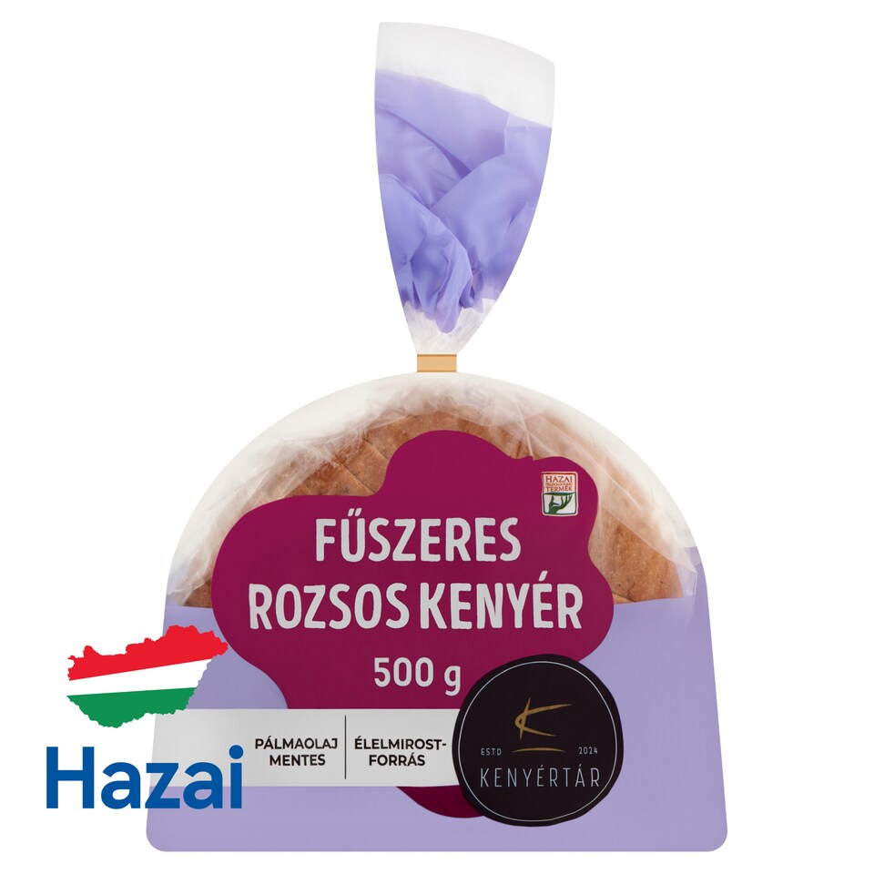 Kenyértár Spicy Sliced Rye Bread 500 g