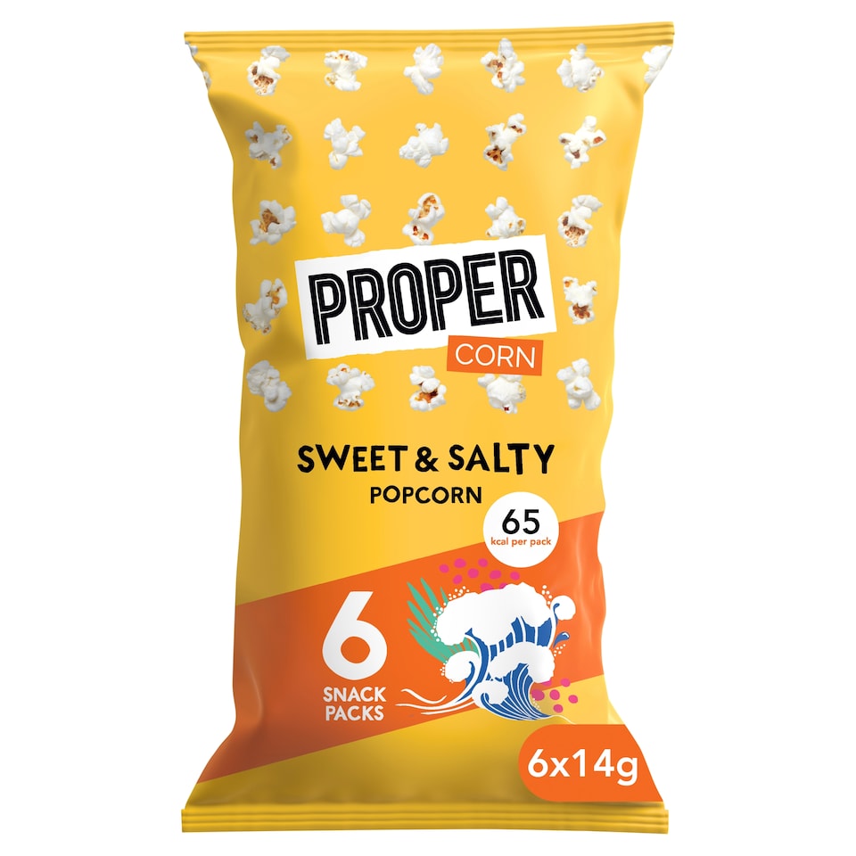 image 1 of Propercorn Sweet & Salty Popcorn 6X14g