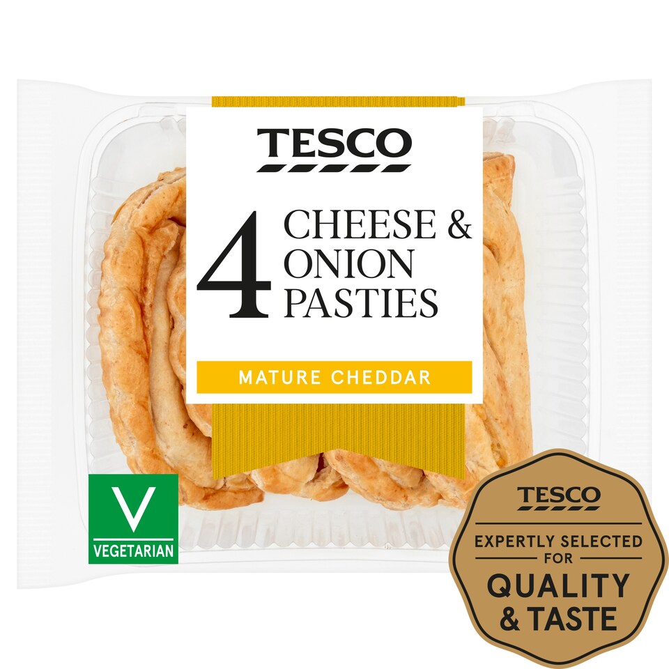 Tesco 4 Cheese & Onion Pasties 520G