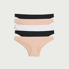 F&F 5-Pack Microfibre No VPL Brazilian Knickers in Multi