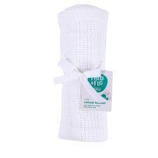 Fred & Flo White Small Celluar Blanket