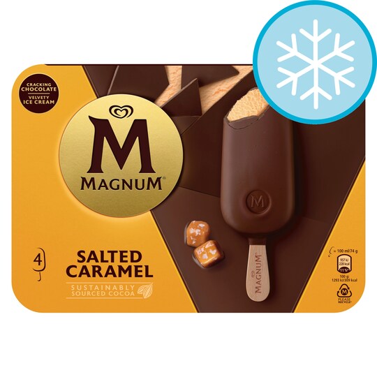 Magnum Salted Caramel Ice Cream 4X100ml Tesco Groceries