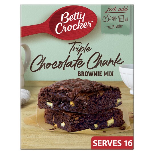 Betty Crocker Triple Chocolate Brownie Mix 415G Tesco Groceries