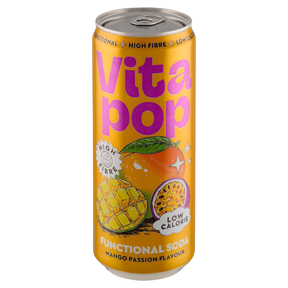 Obrázek 1 pro produkt Vitapop Sycený nealkoholický nápoj s příchutí manga a mučenky 330ml