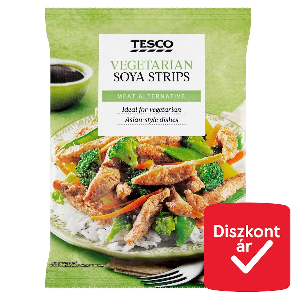 Tesco extrudált szójacsíkok 80 g