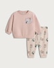 image 1 of Disney Minnie and Daisy 2-Piece Cotton Rich Sweatshirt and Joggers Set in Pink