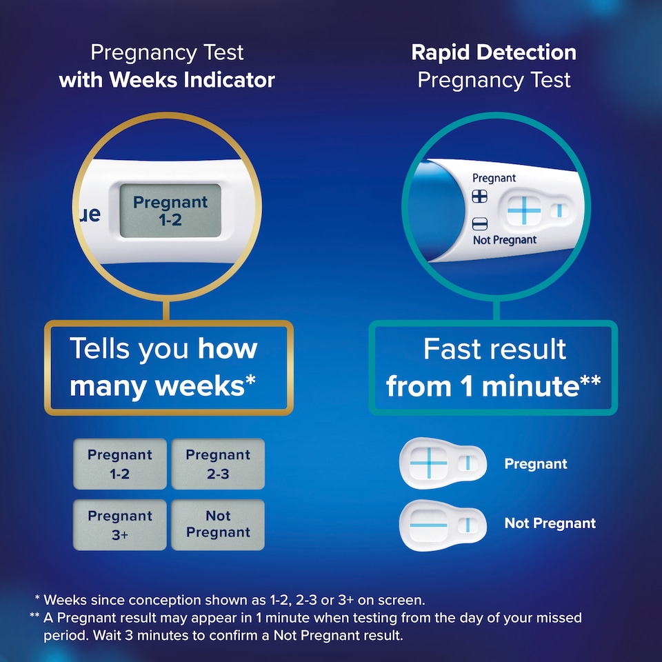 image 1 of Clearblue Double Check & Date Pregnancy Test Combo Pack with 2 Tests Kit