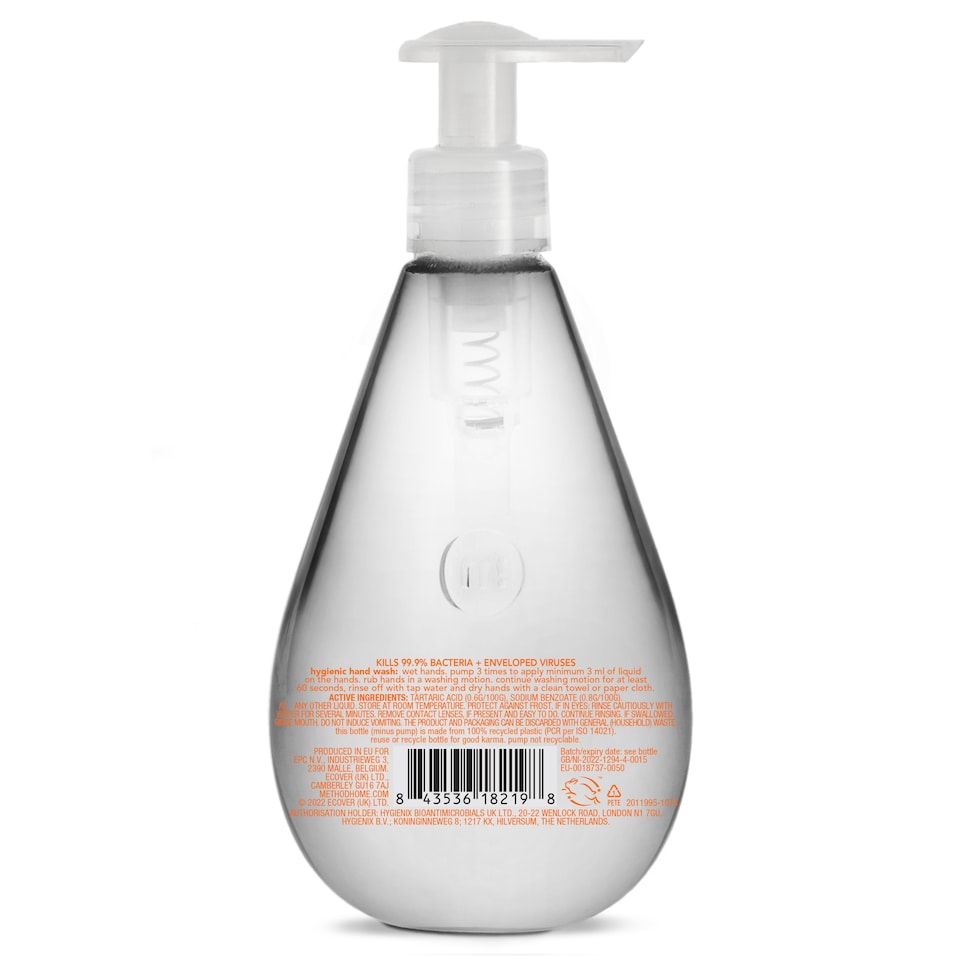 image 1 of Method Antibacterial Hand Wash Orange Yuzu 350ml
