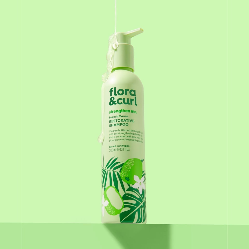 image 1 of Flora & Curl Baobab Marula Restorative Shampoo 300ml