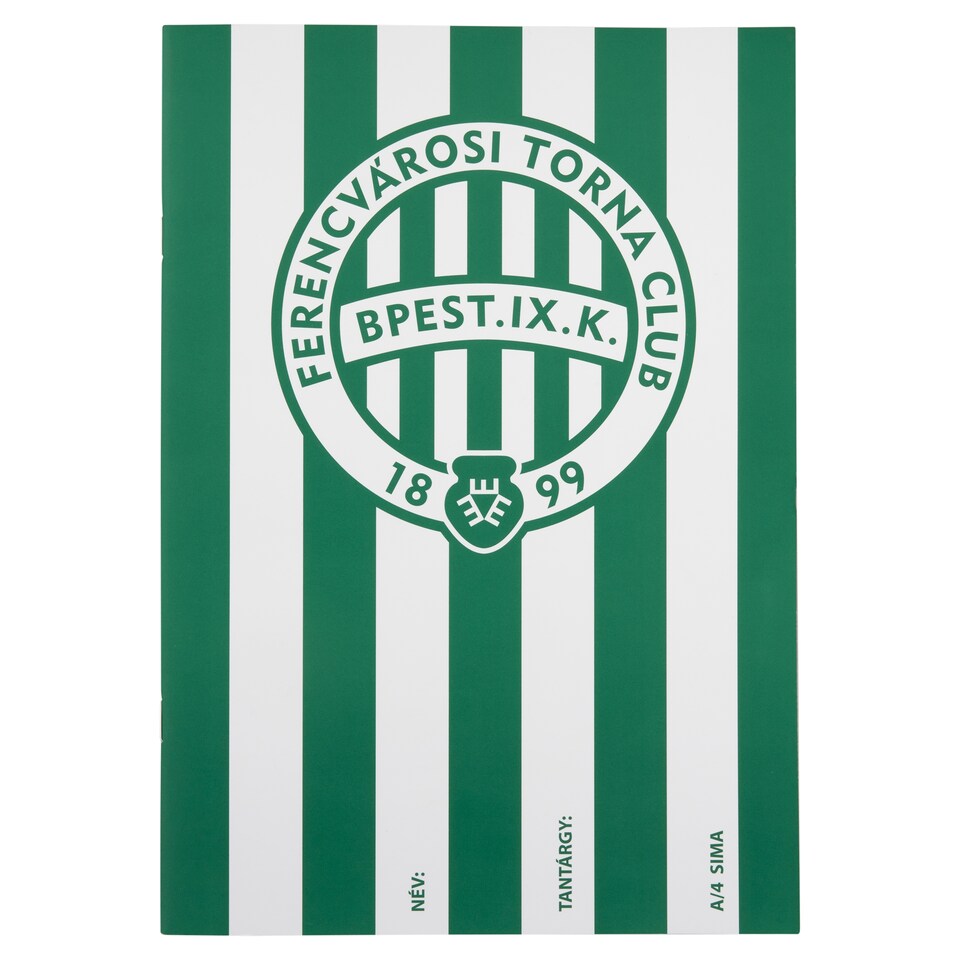 Ferencvárosi Torna Club sima füzet A4