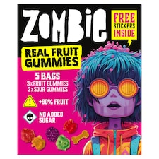 Zombie Fruit Gummies Variety Multipack (15g x 5 Bags)