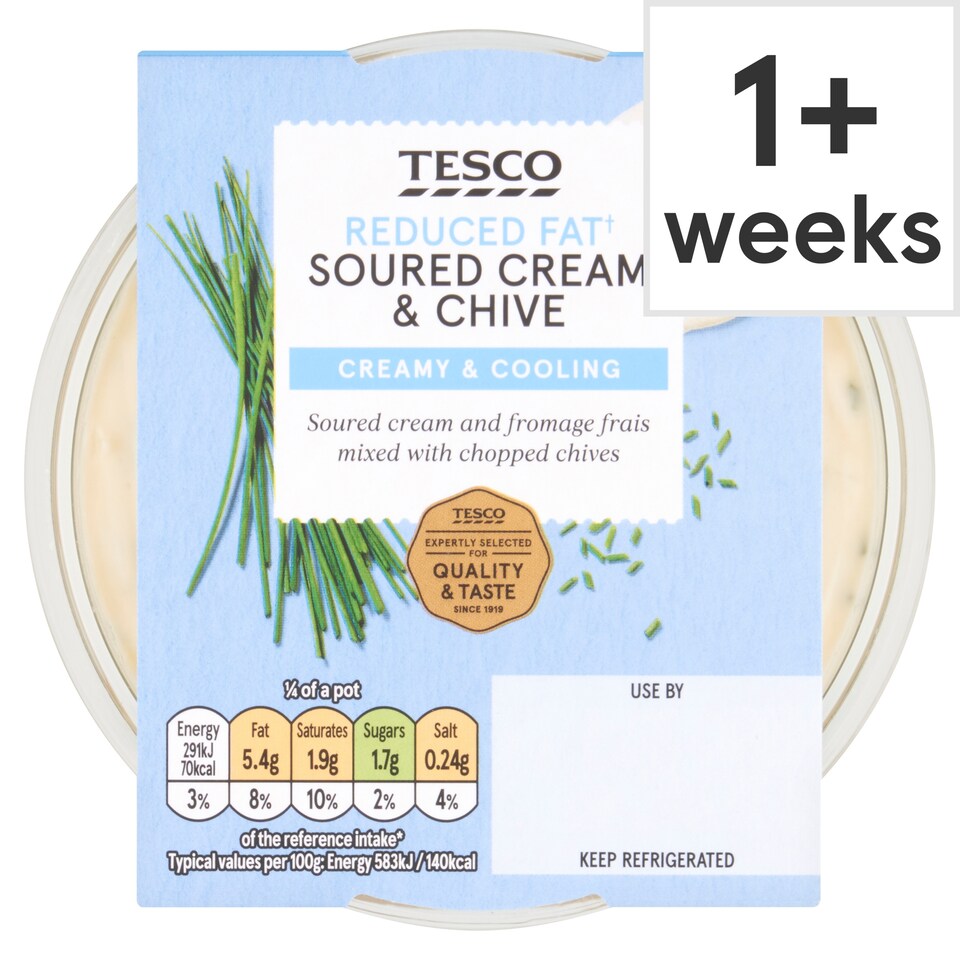 Tesco Reduced Fat Soured Cream & Chive Dip 200g (C)