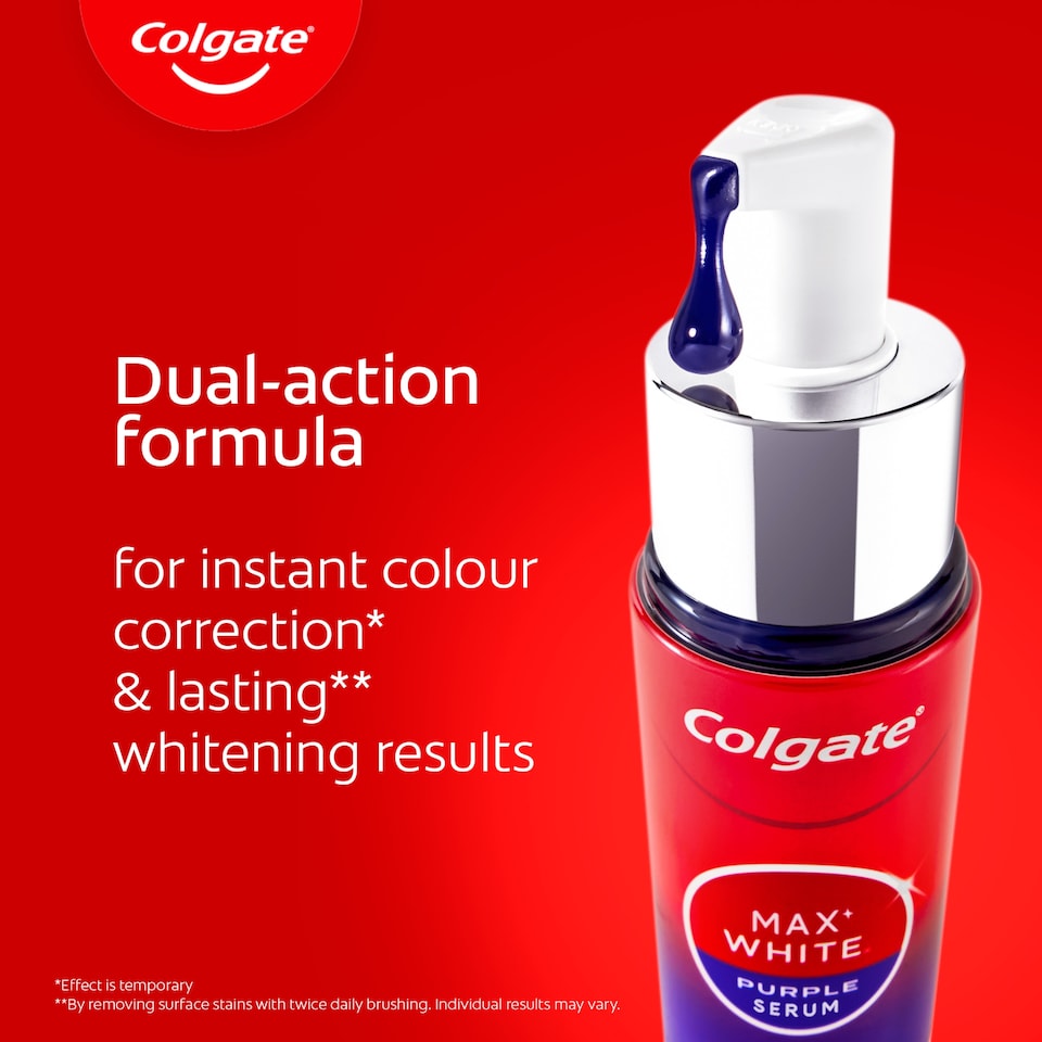 image 1 of Colgate Max White Purple Serum Teeth Whitening Booster 40ml
