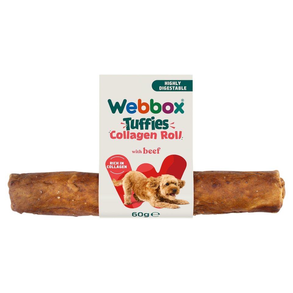 Webbox Dog Tuffies Collagen Roll Beef 60g