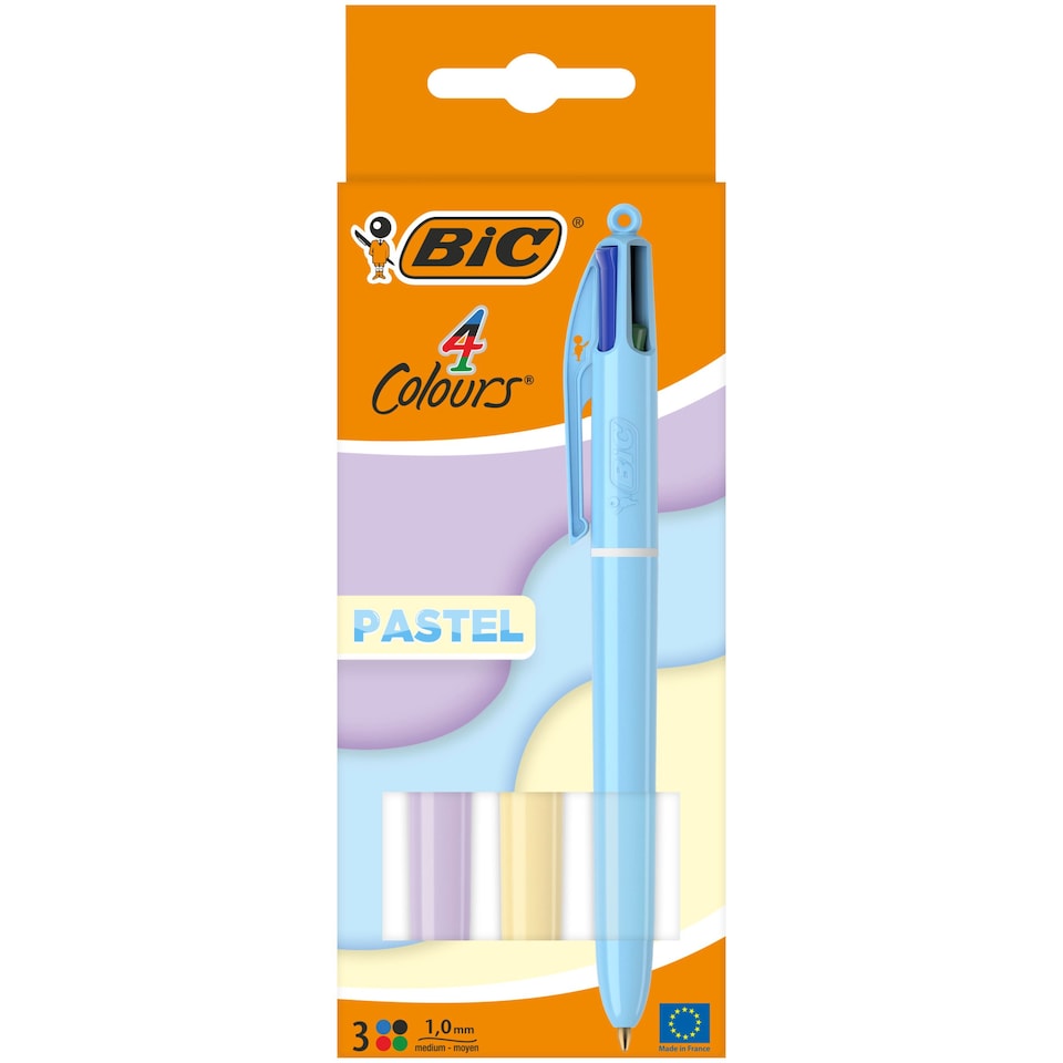 image 1 of BIC 4 Colour Pastel 3 pack 