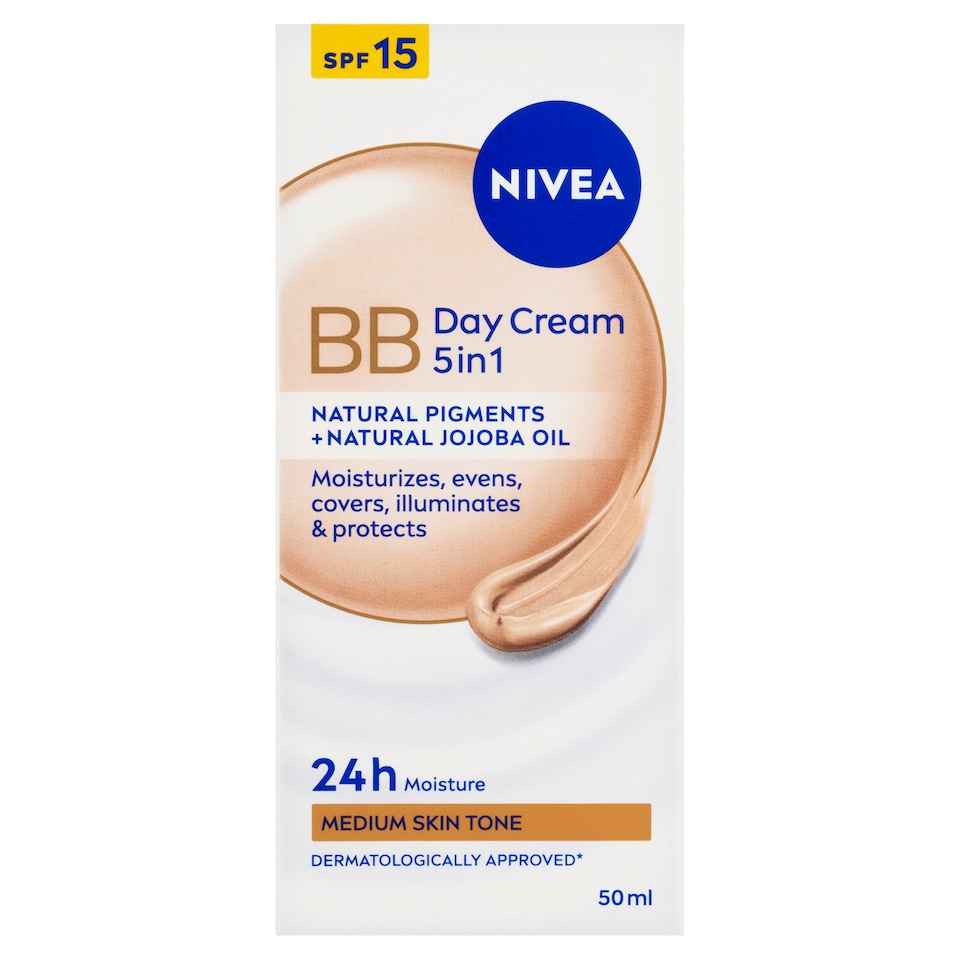 Obrázek 1 pro produkt Nivea Hydratační denní BB krém 5 v 1 pro tmavší odstín pleti OF 15 50ml