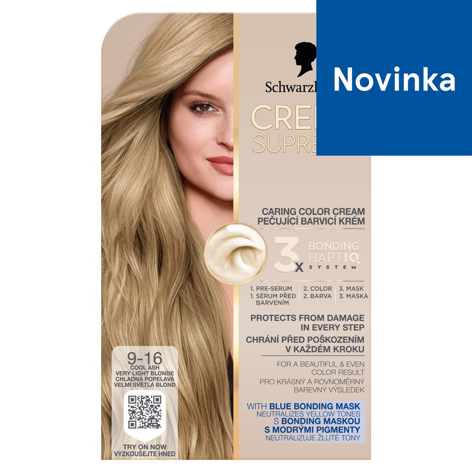 Schwarzkopf Creme Supreme Hair Color 9-16 Cool Ash Very Light Blonde