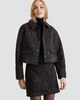 image 1 of F&F Brushed Leopard Print Cropped Jacket in Brown