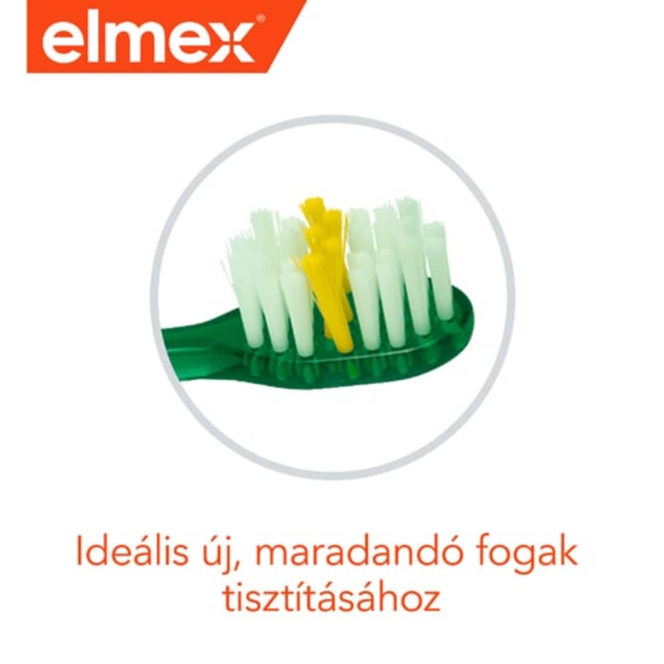 elmex Junior puha gyerek fogkefe 6-12 éves gyermekeknek 1 db  1. kép