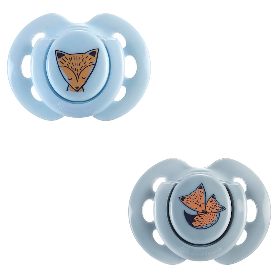 image 1 of Tommee Tippee Fun Style Soothers, 0-6m, Pack of 2