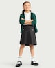 image 1 of F&F Girls School Buckle Pleated Skirt in Grey